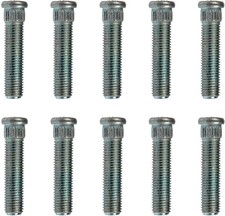 Set of Ten Studs 1/2" Longer Than Stock Wheel Stud Lug M12 x 1.5, Silver