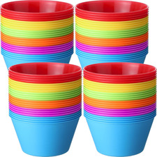 24 Pcs Kids Plastic Bowls Set Unbreakable 24 Oz Cereal Plastic Snack Microwave D