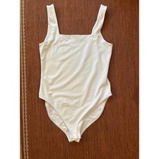 Old Navy White Sleeveless Square Neck Body Suit Size Large NWOT