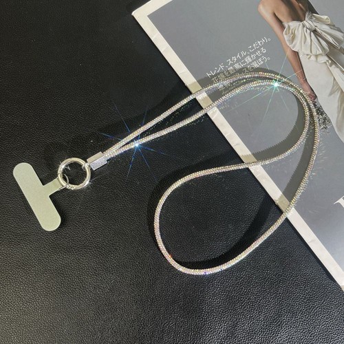 Bling Bling Rhinestone Phone Lanyard Bright Hanging Cord Phone Accessories - Photo 16 sur 24