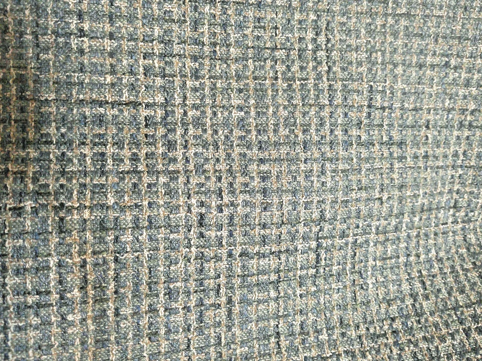 Thibaut "Emilio Burmuda" Tweedy Blues/Khaki/White Heavy 2+ Yds W80956 Soft Hand - Image 2 of 4