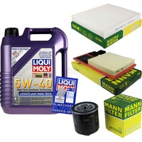 Inspektionspaket 5L Liqui Moly 5W-40 FüR VW Polo 1.4 Seat Ibiza IV Skoda Fabia