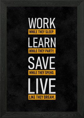 Work Is Better Live Gerahmtes Wandbild Poster Leinwanddruck Bild