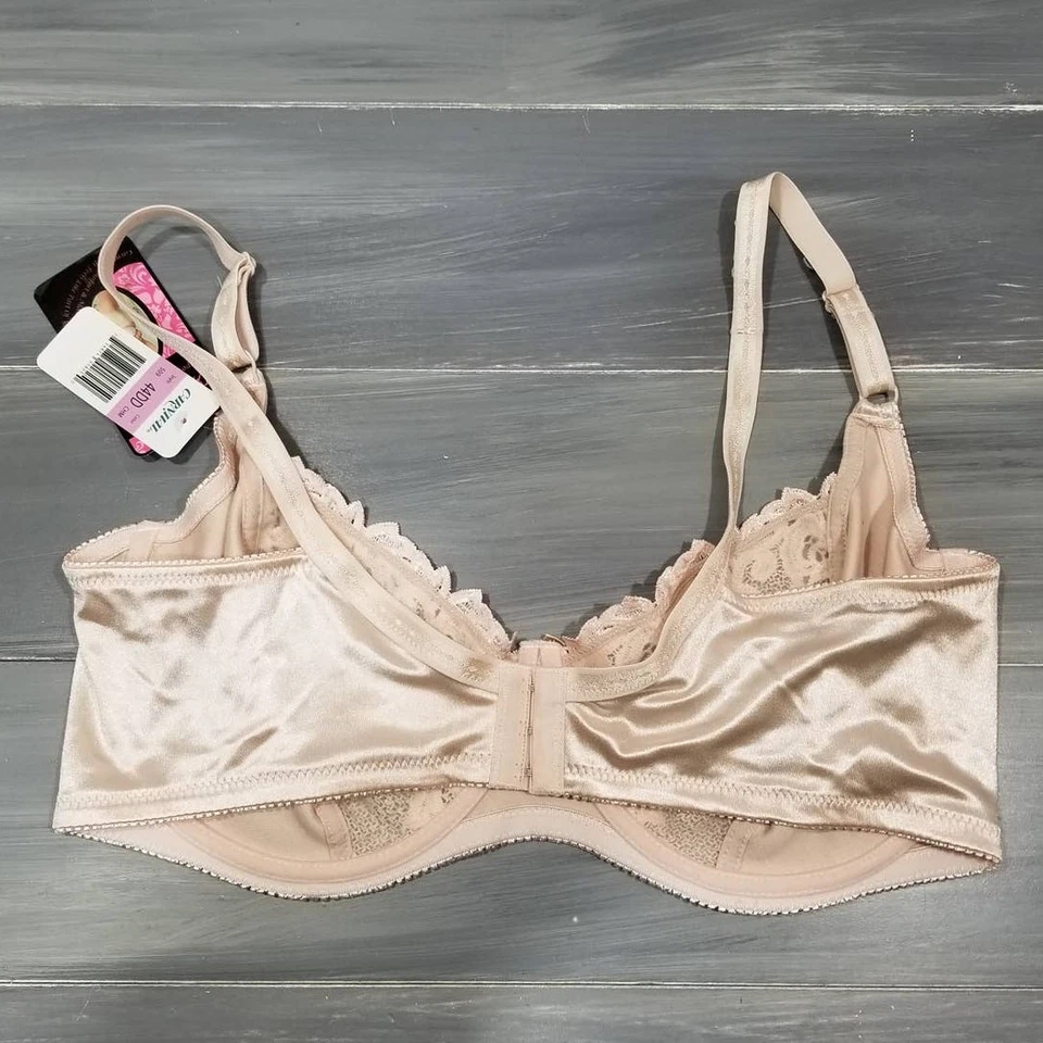 Carnival Bra Underwire Minimizer 509 Satin and Lace 44DD Champagne - Image 2 of 4