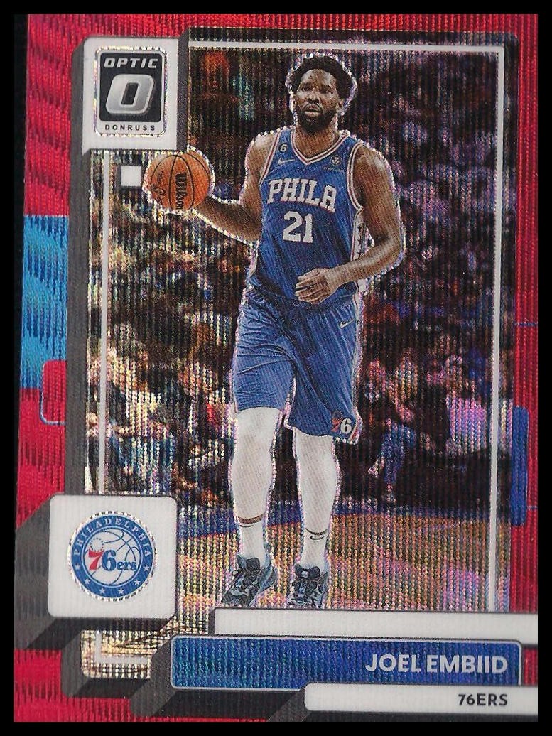 Joel Embiid 2022-23 Donruss Optic Red Wave Card!!