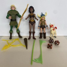 Dungeons  Dragons 2022 Figure Lot, Hank, Diana, Bobby And Uni, Dice