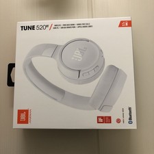 JBL Tune 520BT Pure Bass Wireless Bluetooth Headphones White 