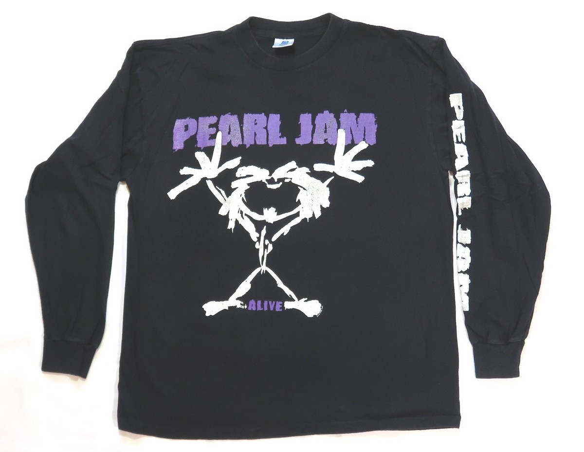 Pearl Jam Vintage Long Sleeve T Shirt 1992 Ten Tour Ament's Alive