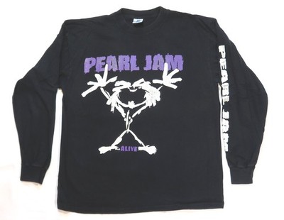 Pearl Jam Vintage Long Sleeve T Shirt 1992 Ten Tour Ament's Alive