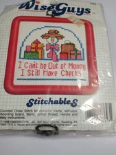 Dimensions Cross Stitch Stitchables Wise Guys #7693 Have Checks Vintage New