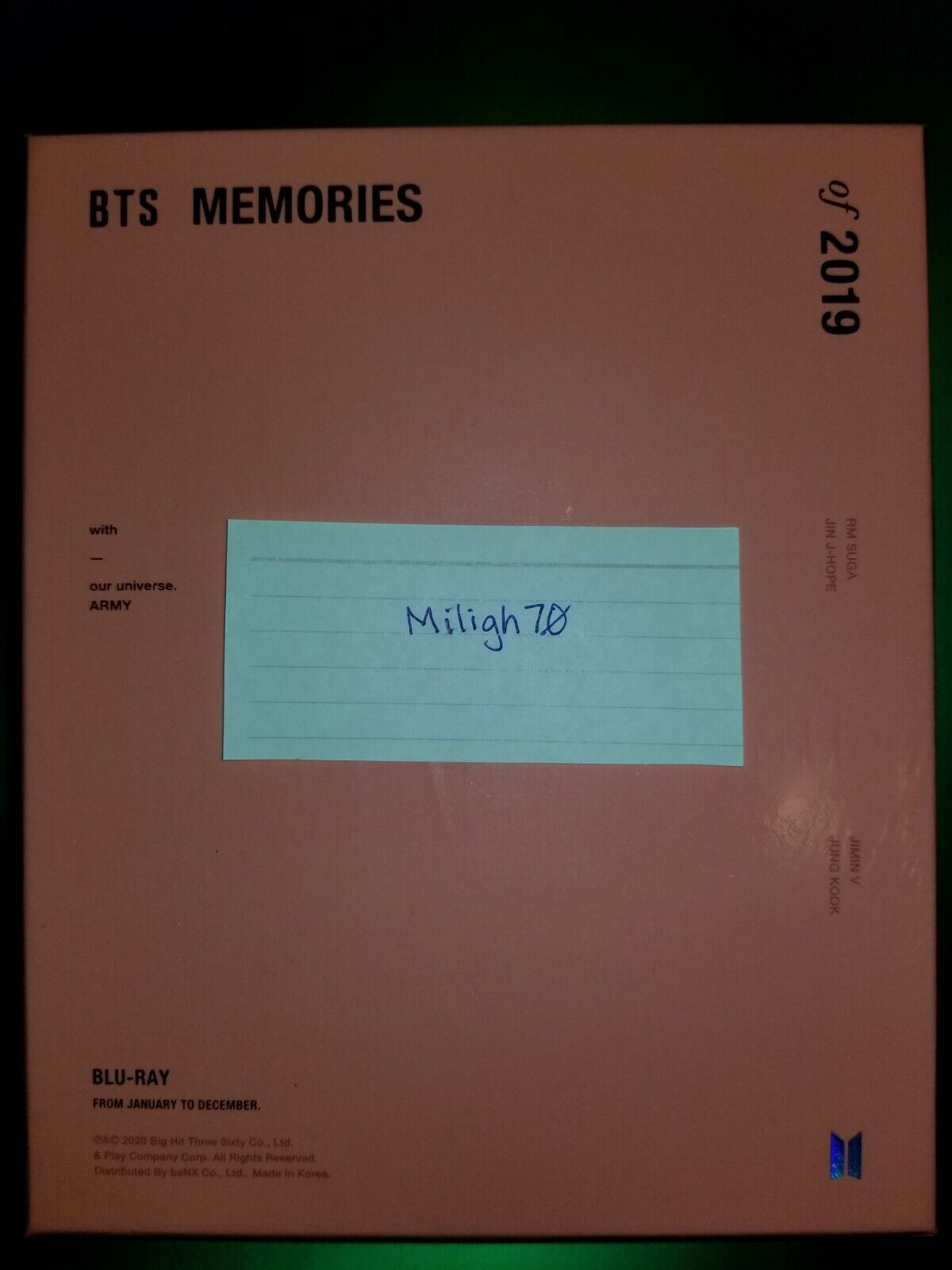 Memories of 2019 (6 BD Set incl. 7pc Photoset, Paper Photocard Frame  +Photocard…