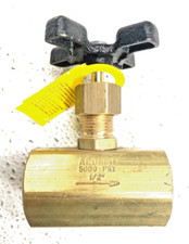 Globe Valve APOLLO 60-903-01  1/2" NPT Thread Ends 5000-psi Brass Barstock