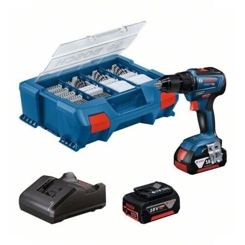BOSCH 06019H5209 Avvitatore GSR 18V-55 Set 82 Acc (Include 2 Bat Caricabatterie)