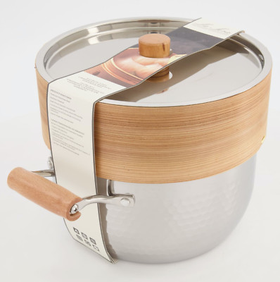 LA SERA 34cm Edelstahl Kasserolle Dampfgarer Set