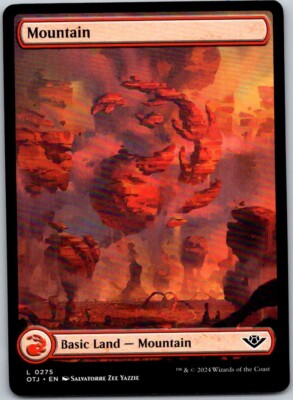 Magic the Gathering Mountain #275 Full Art Outlaws of Thunder Junction MTG