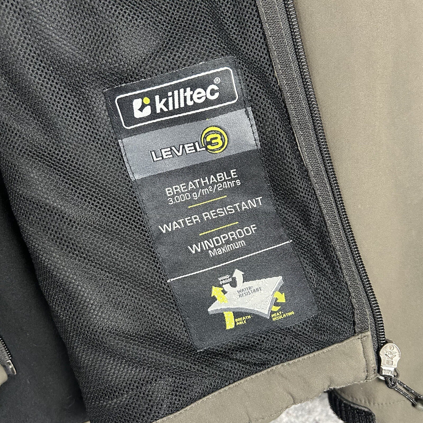 Killtec Jacket Mens Medium Windbreaker Level 3 Wa… - image 10