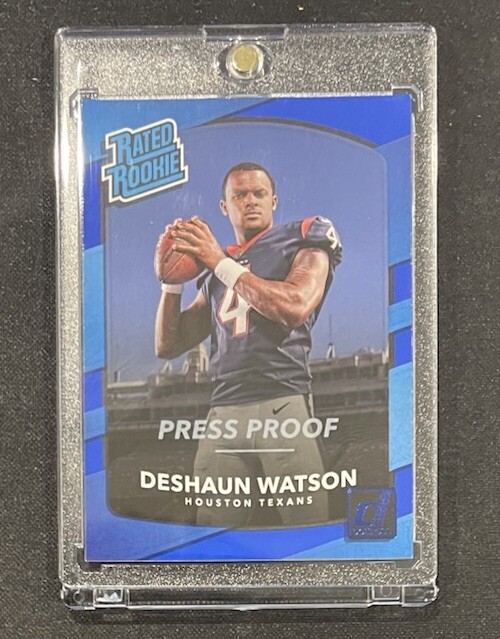 2017 Panini Donruss Rated Rookie #345 Press Proof Blue Deshaun Watson Rookie RC