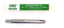 FMT® 1/4"-20 HSS 2 Flute Bright Finish H3 Spiral Point Plug Tap