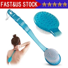 Long Handle Bath Body Brush Soft Back Shower Exfoliating Skin Scrubber Massager