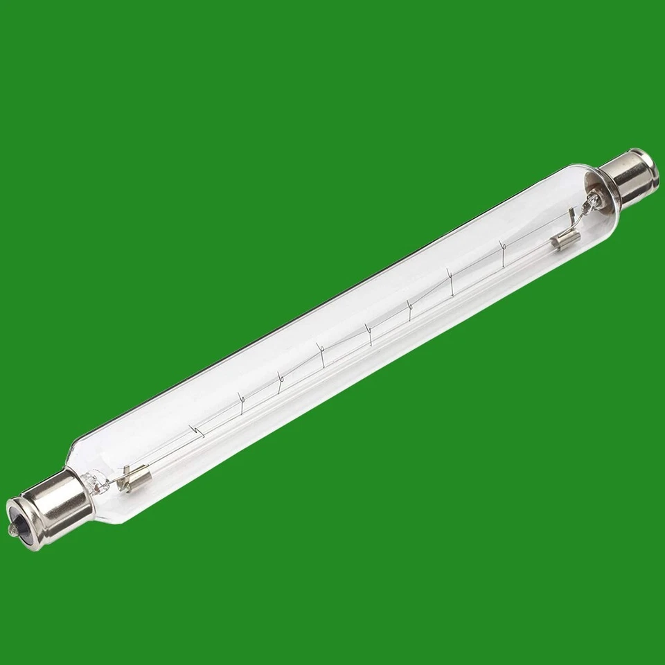 1 Ampoule Tube S15 60W 221mm Double Culot Transparent 2300K Blanc Chaud - Photo 1/1
