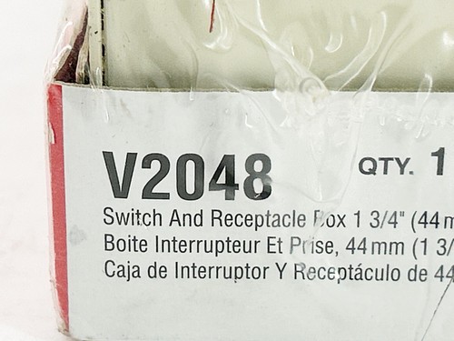 New Lot of 2 Wiremold V2048 Switch and Receptacle Box 1-3/4" Ivory - Picture 2 of 4