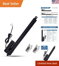 12 Inch 12" Stroke Heavy Duty 12V Linear Actuator with Mounting Bracket 3000N...