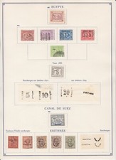 &Auml;GYPTEN / SUEZ / ERITREA - interessante Kollektion von Fournier-F&auml;lschungen !!
