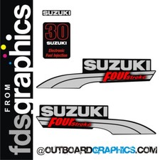 Suzuki DF30 30hp four stroke outboard engine decals/sticker kit