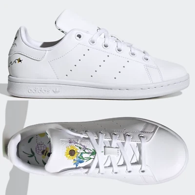 Scarpe da ginnastica Adidas Originals Stan Smith TAGLIA 3,5 4 4,5 5 Junior Ragazze Bee-Lieve