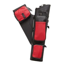🎯 Neet NT-2300 Leather Target Quiver Black with Red Pockets RH