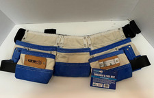 Grip Children's Canvas and Leather Tool Belt 96006 Blue  White w/Tag
