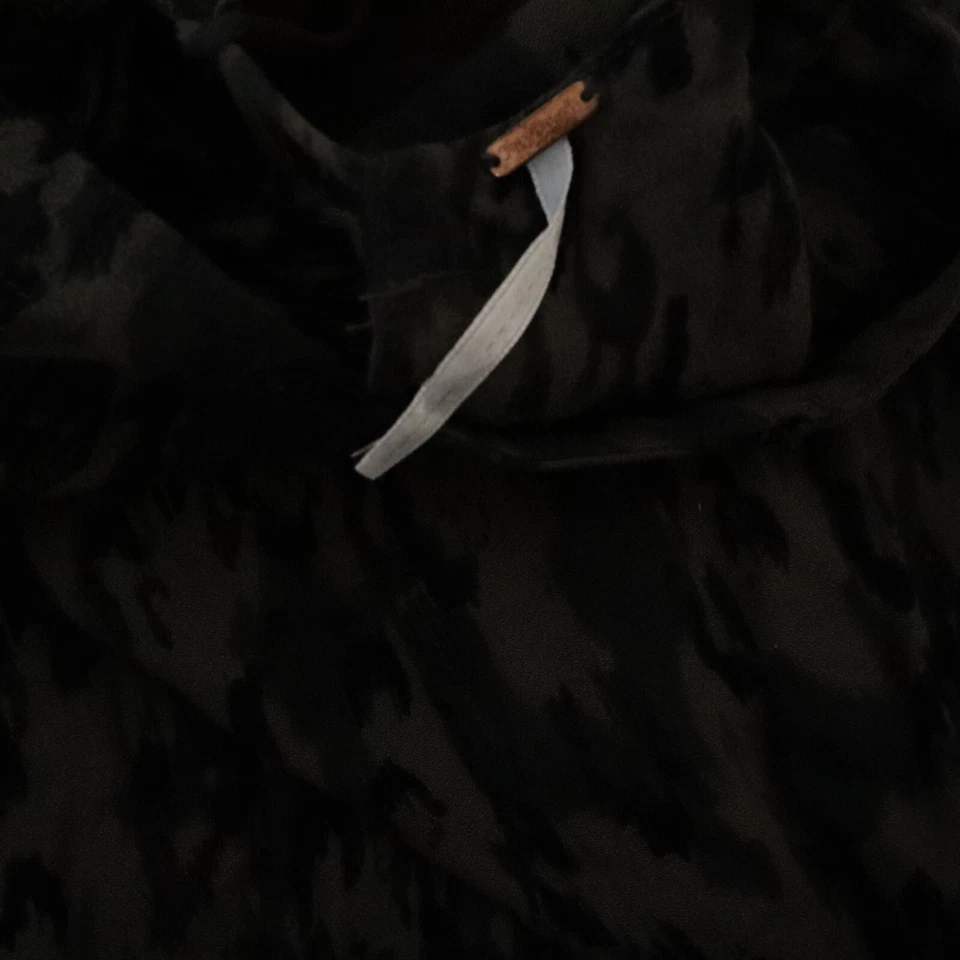 Mini Vestido Free Peope Verde Oscuro Atado Sin Mangas Talla Pequeña Foto 4 de 4