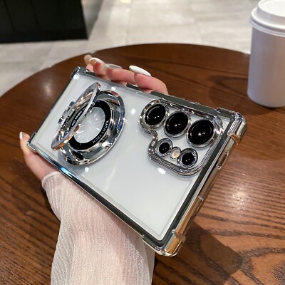 For Samsung Galaxy S24 Ultra S23 FE S22 Magnetic TPU Case Mag Safe Clear Cover