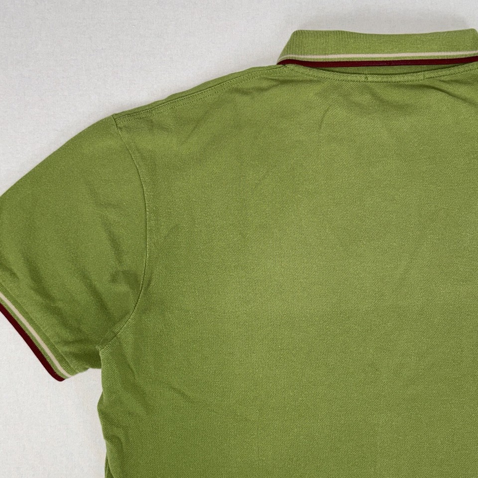 FRED PERRY Polo Shirt Mens Green Size XXL 2XL Twin Tipped Preppy Cotton