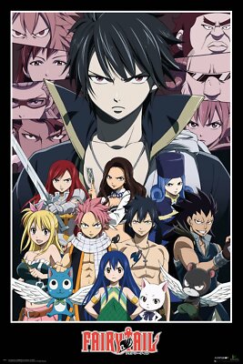 Fairy Tail - TV Show Poster / Print (All Characters Montage) (Size