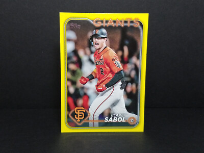 2024 Topps #521 Blake Sabol, San Francisco Giants - Yellow Border Parallel