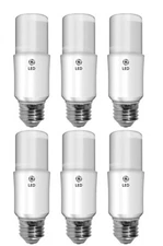 (6 bulbs) GE Bright Stik LED Light Bulb, 5 watt, 450 lumen 2700K soft white