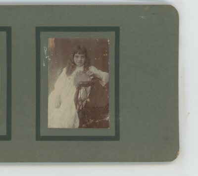 Portrait of a Girl on Chair Children Genre Stereoview