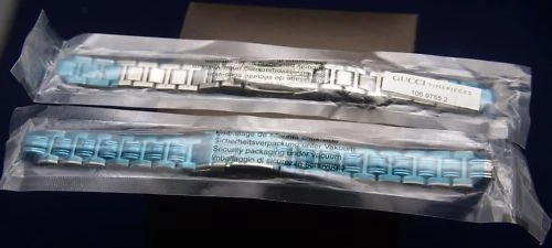 Bracciale di ricambio Gucci nuovo con scatola Orologio 9755 L SS