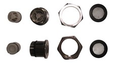 Pair Inlets with NRV's, Nuts & Mesh Washers For Bath Taps / Shower Mixer Valves