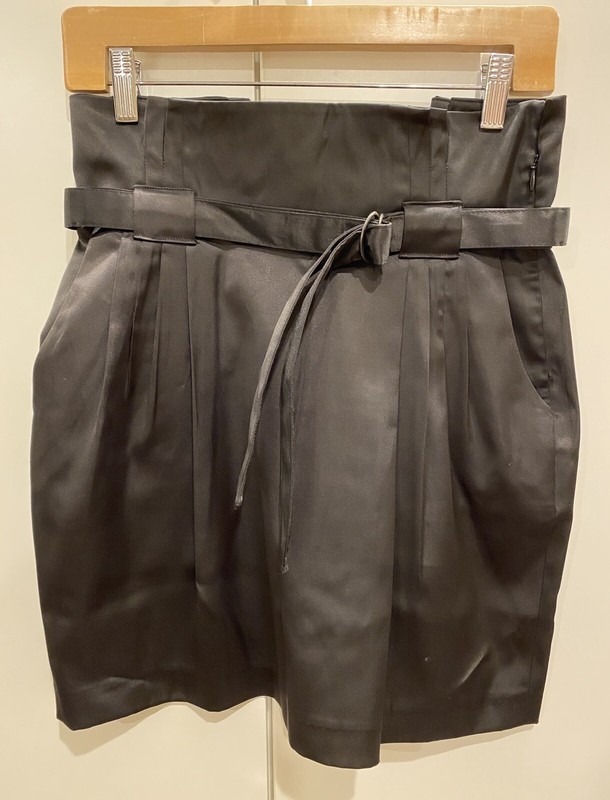 H&M Divided Exclusive Collection Eco-Friendly BLACK WAISTBAND SATIN Skirt 4