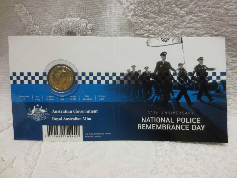$2 POLICE ‘C’ MINTMARK CARDED 2019 COIN POLICE NATIONAL REMEMBRANCE
