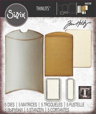 Tim Holtz "VAULT PILLOW BOX  BAG" Sizzix Thinlits Cutting Dies Spring 2024