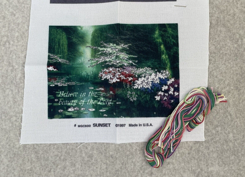 Kit Jiffy Crewel Believe in the Beauty of the Lord 1997 de colección 7"x5" Stitchery - Imagen 3 de 3