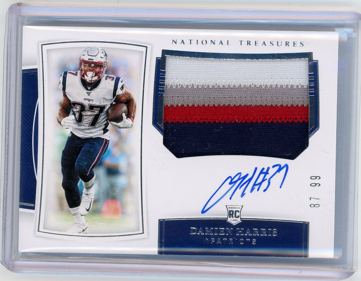2019 Panini National Treasures Rookie Patch Auto #174 Damien Harris #87/99