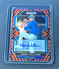 2022 Panini Prizm Draft Picks Henry Williams Tiger Stripes Prizm Auto 05/25