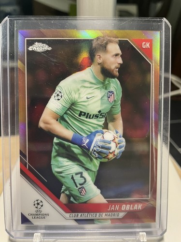 Jan Oblak [Red Refractor] #134 2021 Topps Chrome UEFA Champions League card