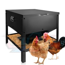1 Chicken Feeder with Waterproof Lid Freestanding Chicken Feeding 80 lb Box