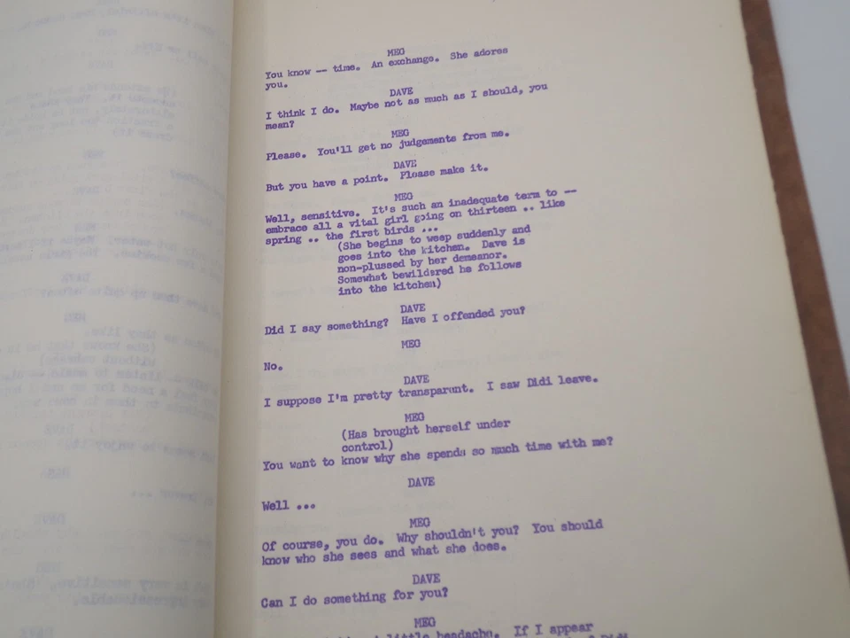 Vintage Ephemera Theater Play Script Oliver Crawford Didi brown binder typed - Image 4 of 4