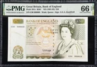 Great Britain 50 Pounds ND (1991-93) E30 999609 QEII P-381c GEM UNC PMG 66 EPQ